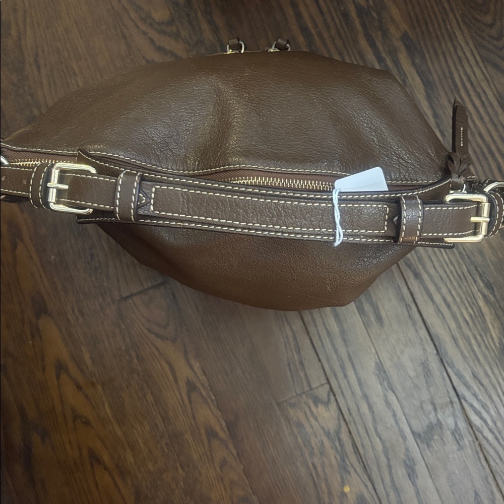Dooney & Bourke Dillen Chocolate Brown Leather Hobo Shoulder Bag - Picture 9 of 11
